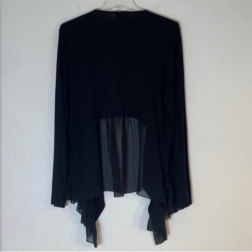 Neiman Marcus Boho Onyx Ruffle 2-Tone Open Front Jacket. Medium. NWT. - Picture 9 of 12